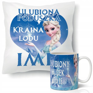 Zestaw Kubek + Poduszka Kraina Lodu Imię Wz