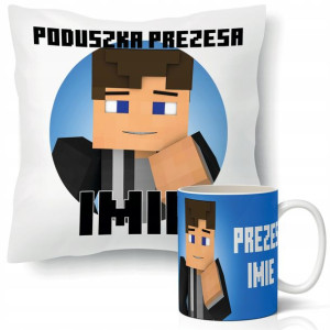 Zestaw Kubek + Poduszka Prezesa Personalizowany Wz