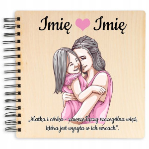 Album Drewniany Dla Mamy Szczęście 22x22cm Wzory