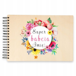 Album Drewniany Prezent Dla Babci 22x31cm Wzory