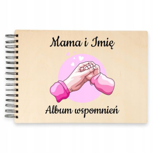 Album Drewniany Prezent Dla Mamy 22x31cm Wzory