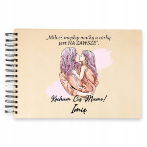 Album Drewniany Prezent Kochana Mama 22x31cm Wzory