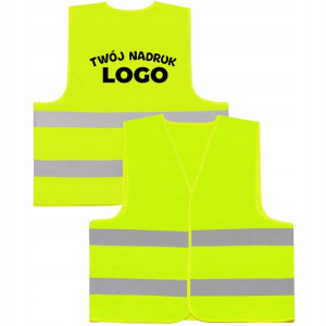 Kamizelka ODBLASKOWA Roz: L TWÓJ NADRUK LOGO Wzory