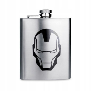 Piersiówka Stalowa 210 ml Na Prezent IRON MAN Wz