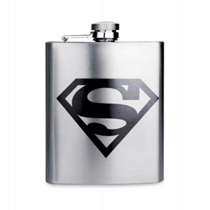 Piersiówka Stalowa 210 ml Na Prezent SUPERMEN Wz