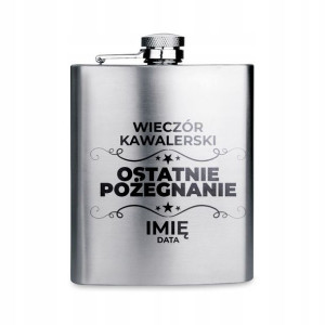 Piersiówka Stalowa 210 OSTATNIE POŻEGNANIE IMIĘ Wz
