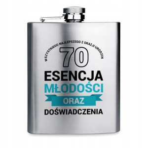 Piersiówka Stalowa 240 ml ESENCJA MŁODOŚCI Wzory