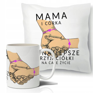 Poduszka + Kubek BIAŁY prezent na DZIEŃ MAMY 18