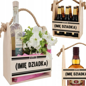 Skrzynka Nosidło Na DZIEŃ DZIADKA TWOJE IMIĘ Wzory