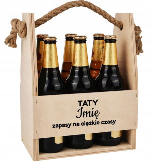 Skrzynka Nosidło Na Dzień Ojca TWOJE IMIĘ Wzory