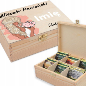 Szkatułka Na Prezent WIECZÓR PANIEŃSKI IMIĘ Wzory
