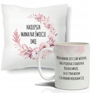 Zestaw Poduszka + Kubek na prezent DZIEŃ MAMY MAMY