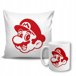 Zestaw Poduszka + Kubek prezent SUPER MARIO Wzory