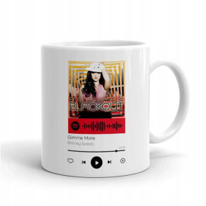 Kubek BIAŁY BRITNEY SPEARS wzór QR SPOTIFY 11