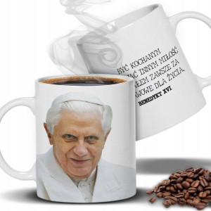 Kubek BIAŁY Cytaty Z Papieżem BENEDYKT XVI Wzory
