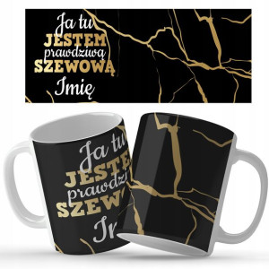 Kubek BIAŁY Dzień Kobiet PRAWDZIWA SZEFOWA Imię Wz