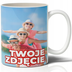 Kubek Biały FOTO z TWOIM WŁASNYM NADRUKIEM LOGO