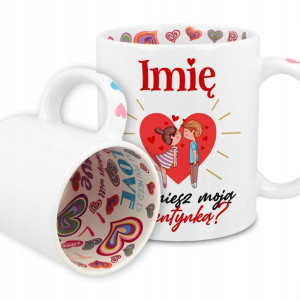 Kubek BIAŁY I LOVE YOU Personalizowany Różne Wzory