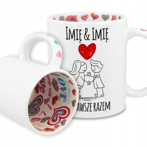 Kubek BIAŁY I LOVE YOU Personalizowany Różne Wzory