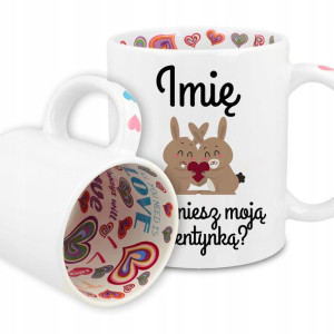 Kubek BIAŁY I LOVE YOU Personalizowany Różne Wzory