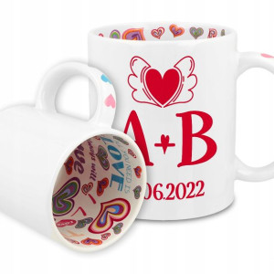 Kubek BIAŁY I LOVE YOU Personalizowany Różne Wzory