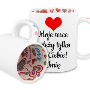 Kubek BIAŁY I LOVE YOU Personalizowany Różne Wzory