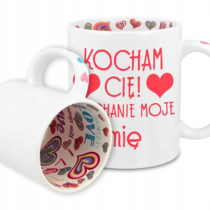 Kubek BIAŁY I LOVE YOU Personalizowany Różne Wzory