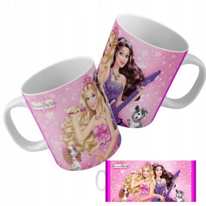 Kubek BIAŁY Księżniczki BARBIE TWOJE IMIĘ WZORY