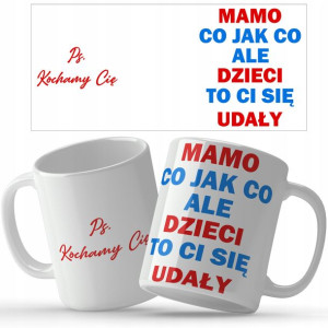 Kubek BIAŁY Na Prezent Dla Mamy DZIEŃ MATKI Wzory
