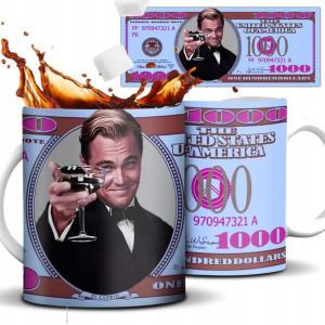 Kubek Biały Na Prezent GWIAZDY Dollar Di CAPRIO