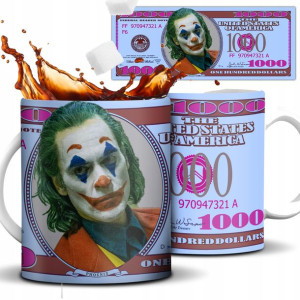 Kubek Biały Na Prezent GWIAZDY Dollar JOKER Wzory