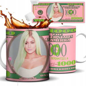 Kubek Biały Na Prezent GWIAZDY KYLIE JENNER Wzory