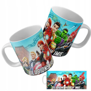 Kubek Biały Na Prezent HULK IRON MAN IMIĘ Wzory