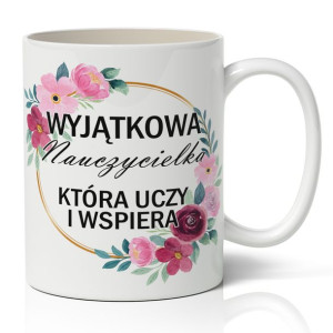 Kubek Biały Na Prezent Na Dzień Nauczyciela Wzory