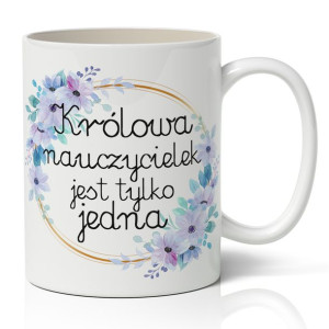 Kubek Biały Na Prezent Na Dzień Nauczyciela Wzory