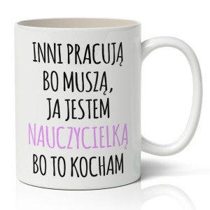 Kubek Biały Na Prezent Na Dzień Nauczyciela Wzory