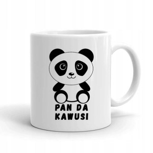 Kubek Biały Na Prezent Pan Da Kawusi PANDA 02