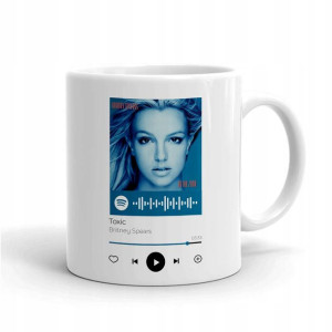 Kubek BIAŁY nadruk BRITNEY SPEARS wzór SPOTIFY 41