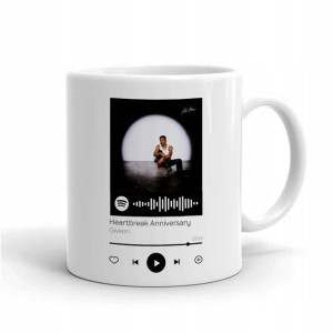 Kubek BIAŁY nadruk GIVEON wzór QR SPOTIFY 47