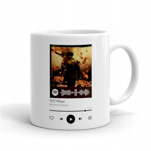 Kubek BIAŁY nadruk JACKSON WANG wzór QR SPOTIFY 38