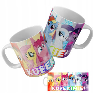 Kubek BIAŁY Nadruk My Little Pony TWOJE IMIĘ WZORY