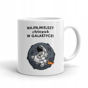 Kubek BIAŁY nadruk na prezent DZIEŃ CHŁOPAKA 42