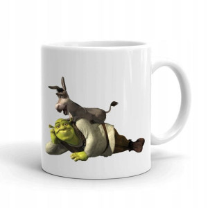 Kubek Biały Nadruk Na Prezent Wzór Osioł SHREK 01