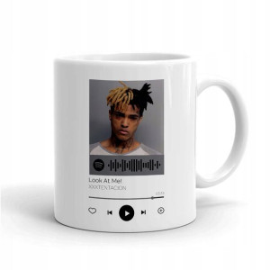 Kubek BIAŁY nadruk XXXTENTACION wzór QR SPOTIFY 19