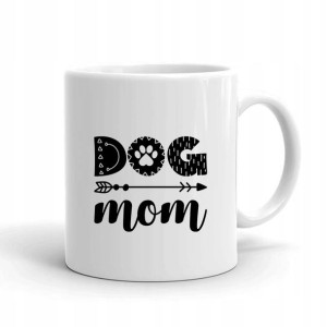 Kubek Biały Prezent dla Miłośnika Psów DOG MOM 01