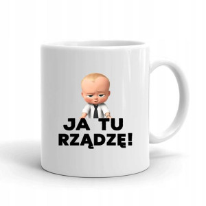 Kubek Biały Prezent Dzieciak Rządzi BABY BOSS 02