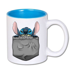 Kubek Biały Wnętrze NIEBIESKIE LILO I STICH 08