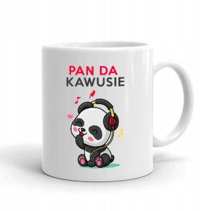 Kubek BIAŁY z nadrukiem na prezent wzór PANDA 08
