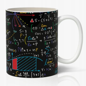 Kubek BIAŁY zakończenie roku MATEMATYCZNE WZORY 01