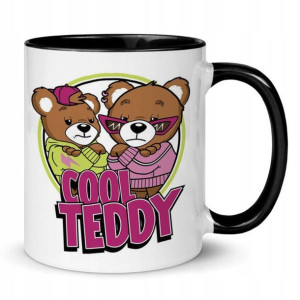 Kubek Czarny Na Prezent COOL TEDDY Różne Wzory